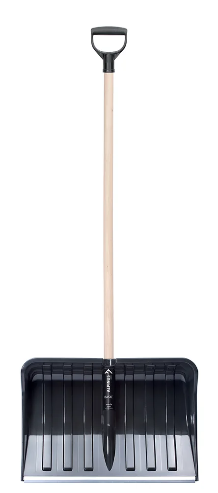 Alpinus Basic snøskuffe, svart med treskaft
